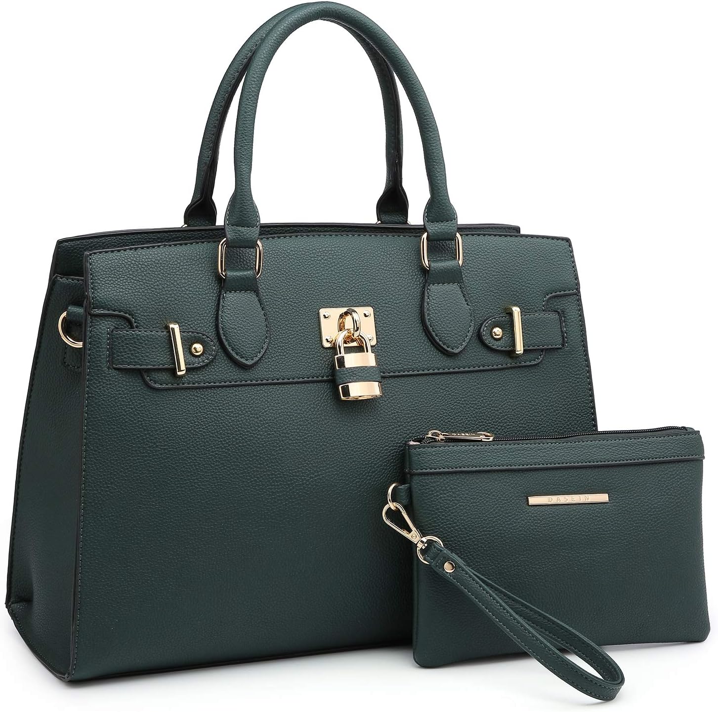 Dasein Women Handbags and Purses Ladies Shoulder Bag Top Handle Satchel Tote Work Bag with Matching Clutch