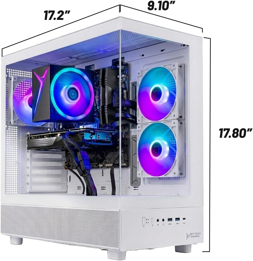 Skytech Gaming Azure 3 Gaming PC, Ryzen 7 5700, RTX 5060 Ti 8GB