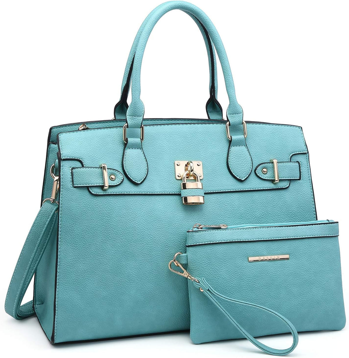 Dasein Women Handbags and Purses Ladies Shoulder Bag Top Handle Satchel Tote Work Bag with Matching Clutch