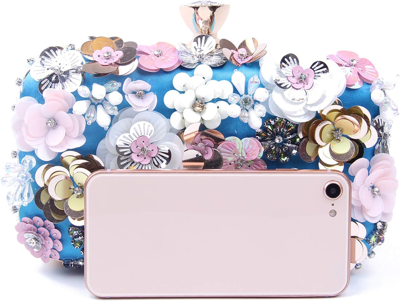 Women Clutches Flower Evening Handbag Chain Strap Shoulder Bag